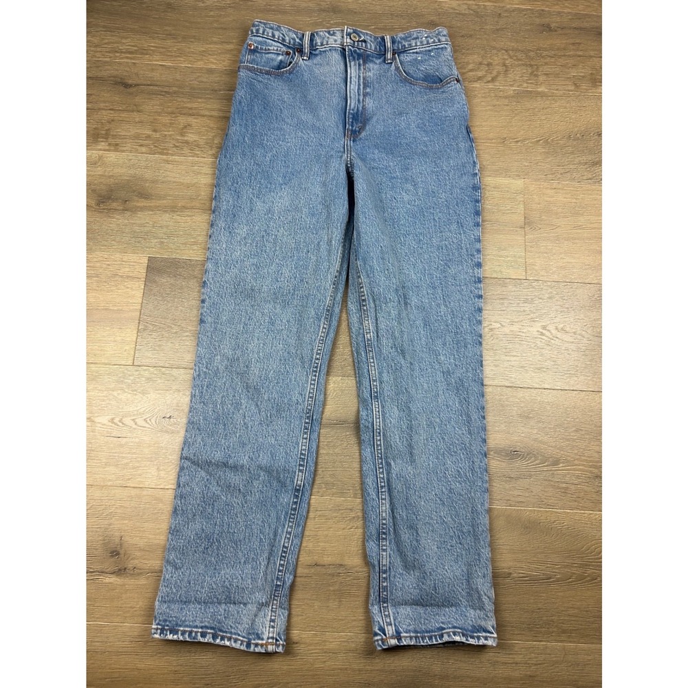 Abercrombie & Fitch 90s Straight Ultra High Rise Jeans Medium Wash 30/10R